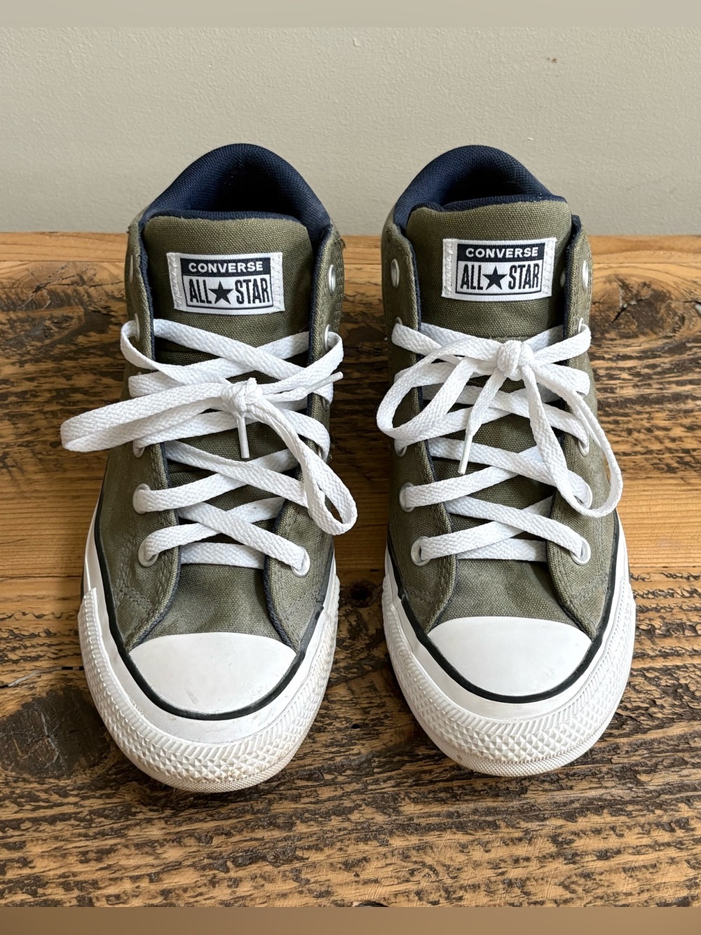 Converse Chuck Taylor All Star Madison Mid Top Olive Green Navy  Mens 6 Women 8